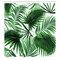 Ambesonne Palm Leaf Shower Curtain, Realistic Vivid Leaves of Palm Tree Growth Ecology Botany Themed Print, Cloth Fabric Bathroom Decor Set with Hooks, 69" W x 84" L, Fern Green White